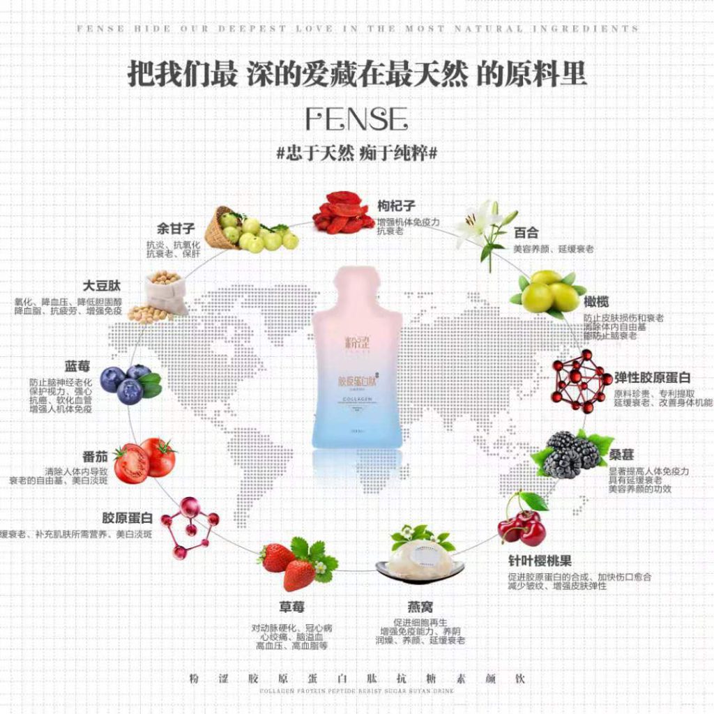 粉涩新品—胶原蛋白肽抗糖素颜饮